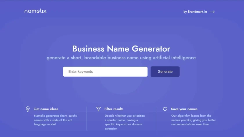 Namelix Review - AI Powered Business Name Generator